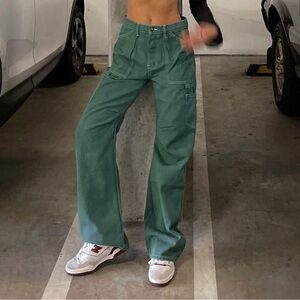 Lioness green cargo jeans
